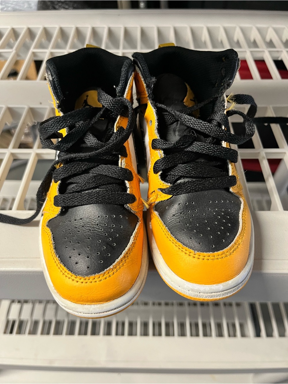 Youth Yellow & Black High-Top Sneakers for Active Kids